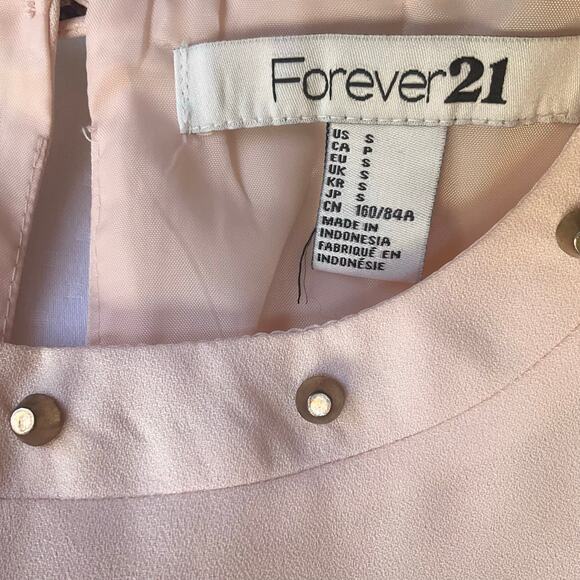 FOREVER 21 Women’s Sleeveless Peplum Blouse size S, Light Pink - Picture 6 of 9
